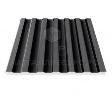 Профнастил С8 окрашенный 0.45 мм Чёрный янтарь (RAL 9005)