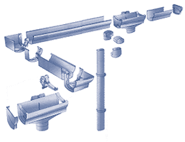Водосточные системы и элементы крепежа