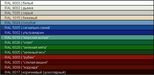 Палитра цветов